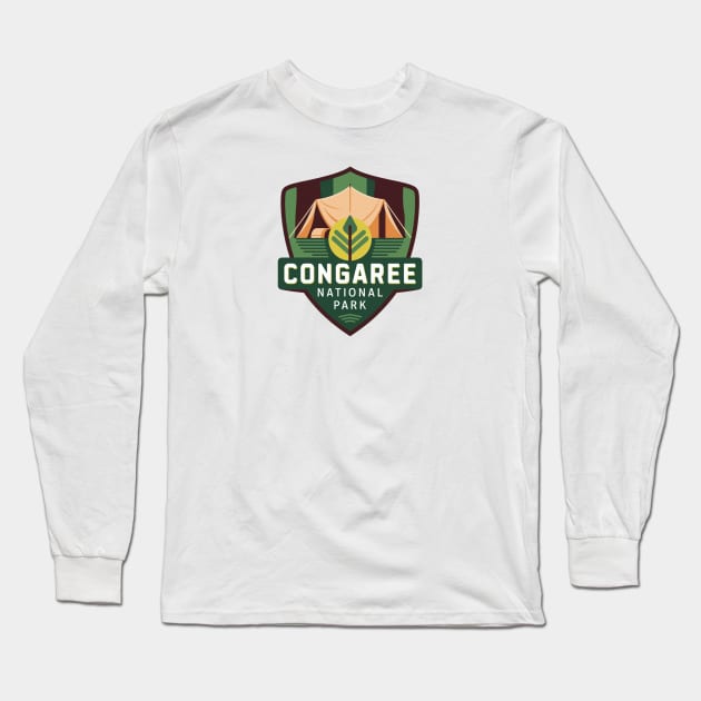 Camping Adventure Congaree National Park Long Sleeve T-Shirt by Perspektiva